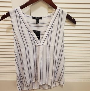 Size small stripe Woven v neck top